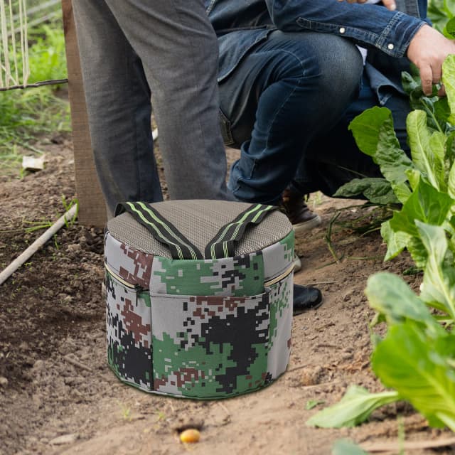 Taburete de jardinería, taburete, asiento de trabajo portátil, asiento de jardín resistente, taburete portátil para niños y adultos, mochilero para el hogar, 1 ud.