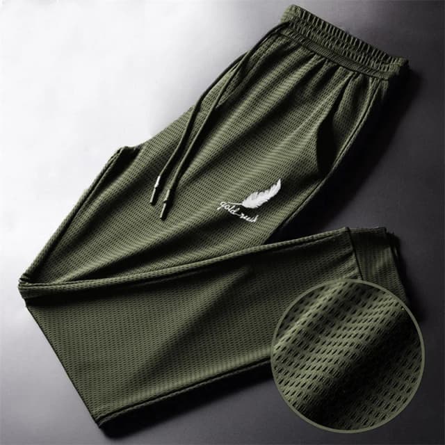 Pantalones de secado rápido para hombre, pantalón ligero para senderismo, trotar, correr, transpirable, para entrenamiento, gimnasio, Atlético atado al tobillo