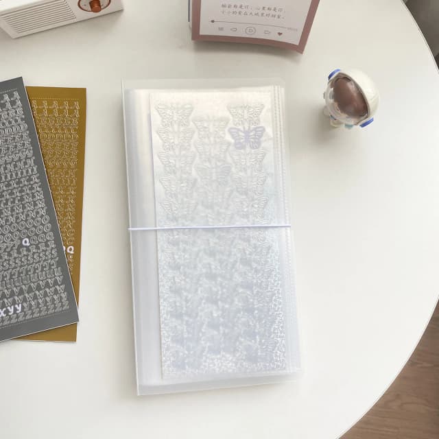 Yoofun-soporte de colección de Material adhesivo, estuche de almacenamiento para libros, álbum de fotos transparente, Material de álbum de recortes, papelería de libros de papel