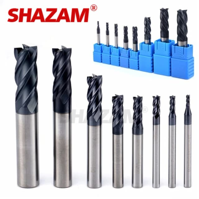 Fresadora Hrc50 de aleación de acero de tungsteno, Cnc, máquina de fresado superior SHAZAM, herramientas para acero de 1,0mm-12,0mm