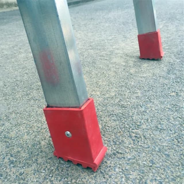 Tapas de aluminio antideslizantes para patas de escalera, tapones de tubo horizontales ovalados de goma, Almohadillas protectoras de suelo, cubierta antipolvo para pies de mesa, 4 unidades