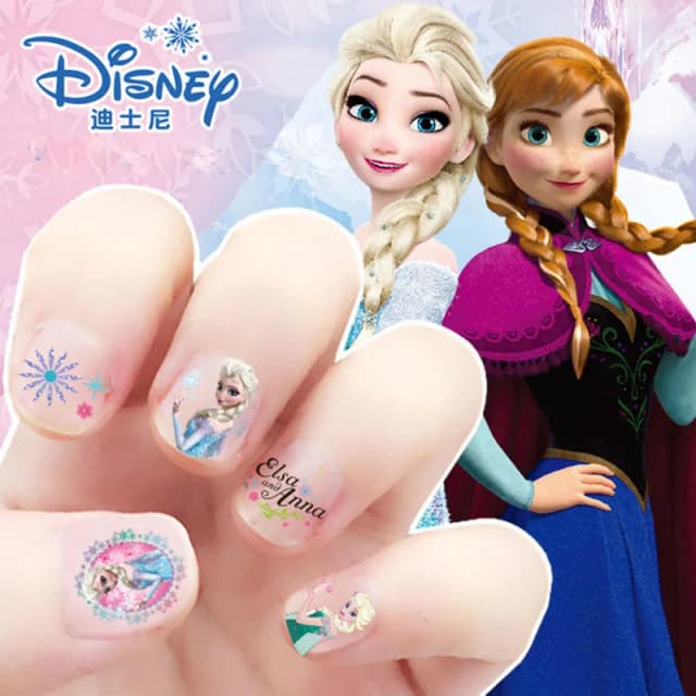 Disney niñas dibujos animados congelados maquillaje juguete pegatinas de uñas juguete princesa Mickey Minnie Mouse para regalo de niños