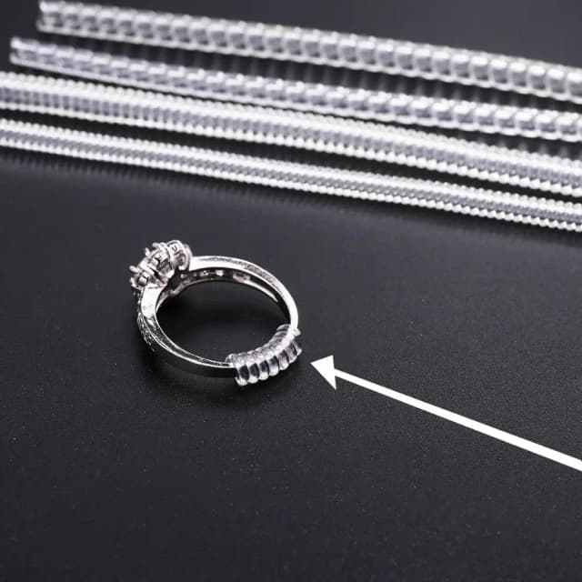 4 unids/lote herramientas de anillo transparente a base de espiral anillo de resorte ajustador de tamaño protector tensor reductor herramienta de redimensionado para joyería