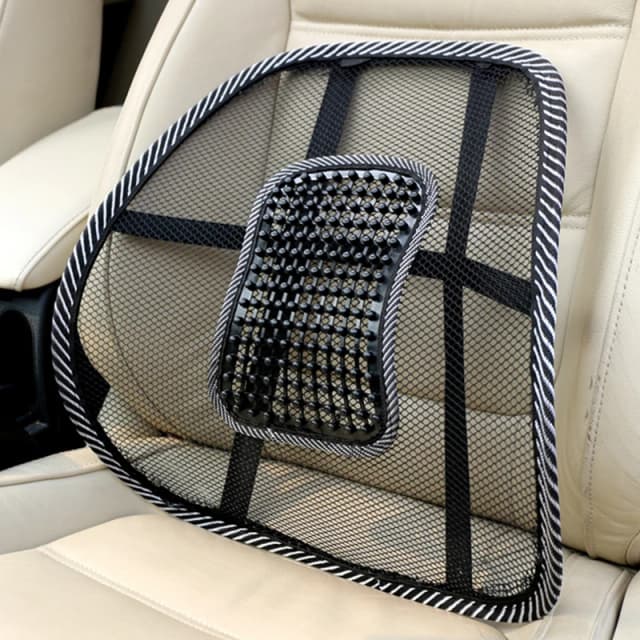 Cojín para respaldo de silla de asiento de coche, soporte Lumbar de malla para respaldo, cojín para silla de asiento de coche, cojín para respaldo de masaje, soporte para el hogar y la Oficina