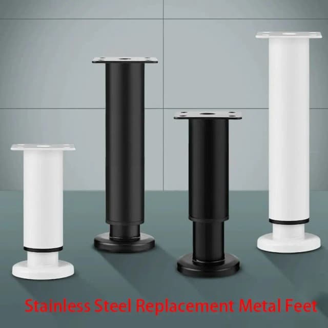 Patas de acero inoxidable para muebles, pies de mesa de repuesto ajustables, elevadores de altura, duraderos, pies de nivelación para el hogar de sofá, nuevo