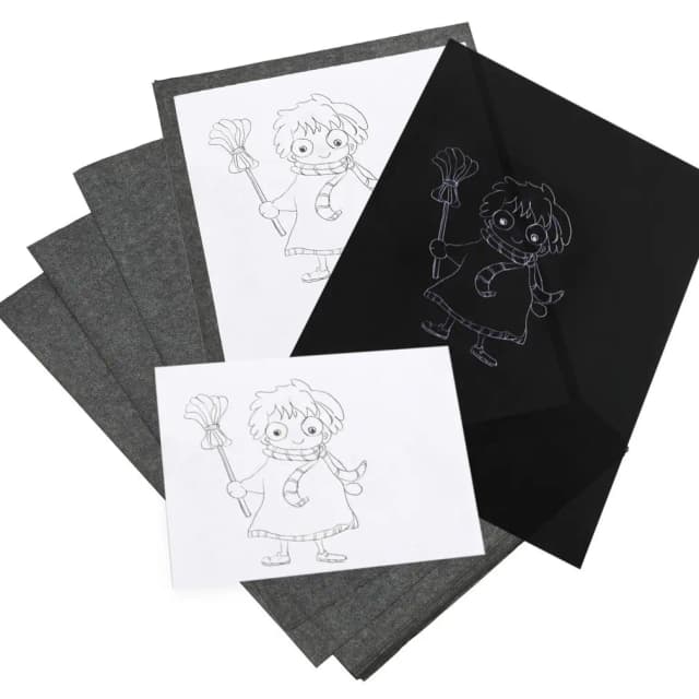 50 Uds. Papel carbón negro A4, transferencia de grafito legible, pintura de calco, superficies artísticas reutilizables, papel de copia, venta al por mayor