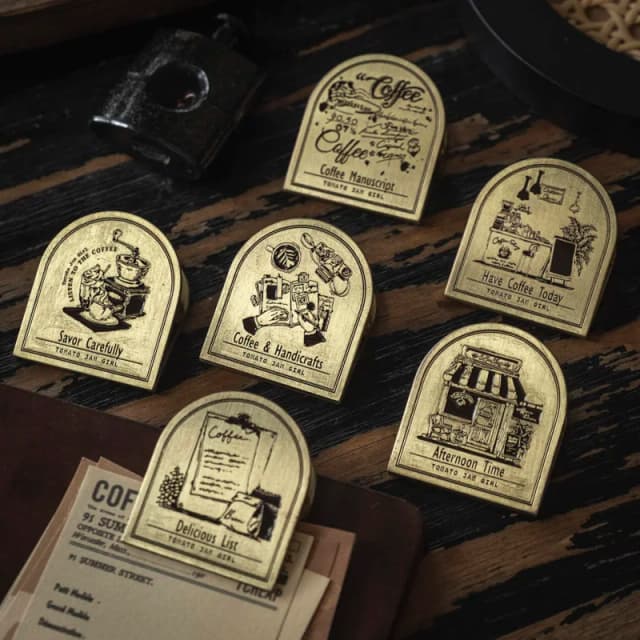 Yoofun-Clip de latón Vintage para decoración de cuaderno, abrazadera Retro, carpeta de reciepts estacionaria, Clip de Metal para regalo de amigos