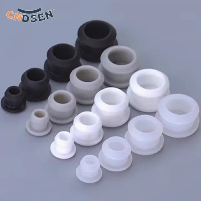 Tapas de goma de silicona, cubierta de enchufe tipo T, junta a presión, tapón de sellado final ciego de 2,5mm-15mm, negro/blanco/gris/transparente