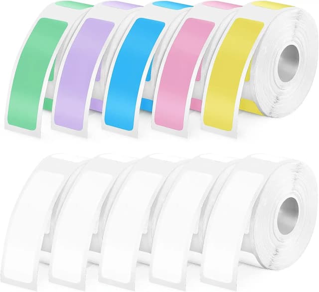 1 rollo de etiquetas adhesivas térmicas P12 P15, cinta de 12mm x 40mm Compatible con Phomemo D30 Q30 Marklife P11 P50 L12 DELI Q2
