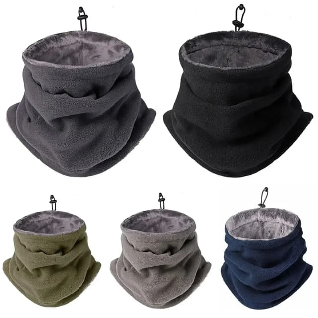 Máscara de cuello de vellón para hombre y mujer, bufanda a prueba de viento para acampar, senderismo, ciclismo, Invierno