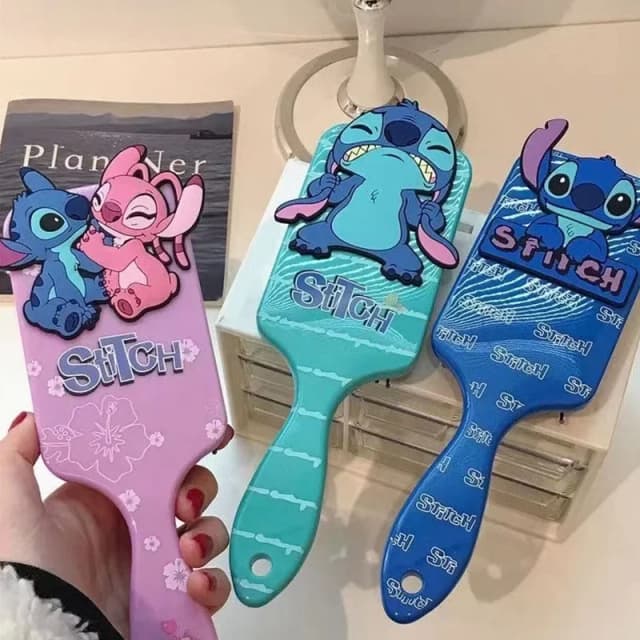 Disney animación Lilo & Stitch peine serie dibujos animados punto periférico cojín de aire peine de masaje niños niña estudiante peine