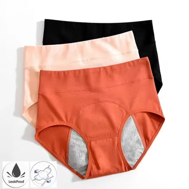Bragas para la menstruación, Bragas Menstruales de algodón, ropa interior de cintura alta, Culotte Menstruelle a prueba de fugas, Bragas Menstruales