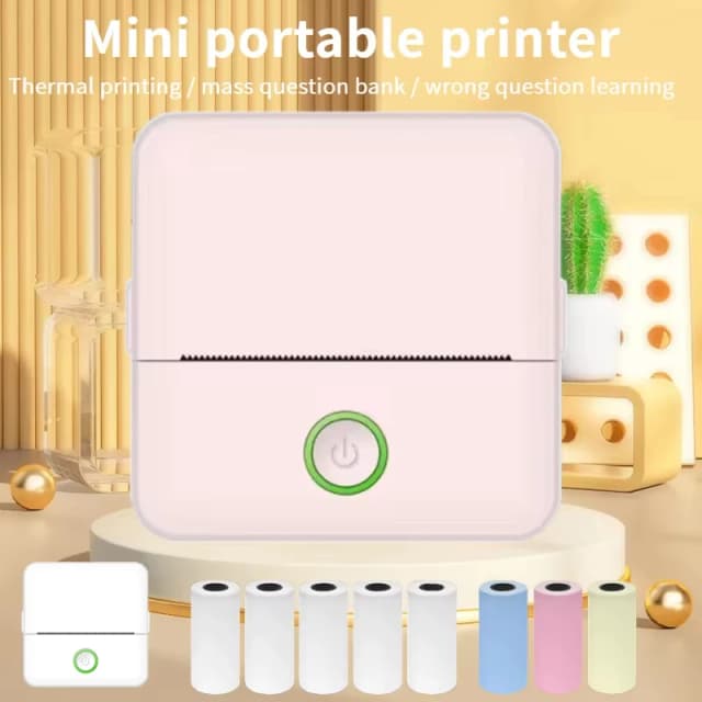 Impresora térmica portátil X6 mini HD, dispositivo de impresión de etiquetas adhesivas, Bluetooth, de bolsillo, con papel para notas de estudiante, sin tinta