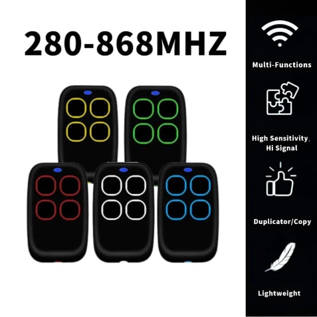 Transmisor Copiador Multifrecuencia de 280MHz-868MHz Compatible con TOP432NA, TOP432EV, TOP432EE, Control Remoto Manual para Puerta de Garaje