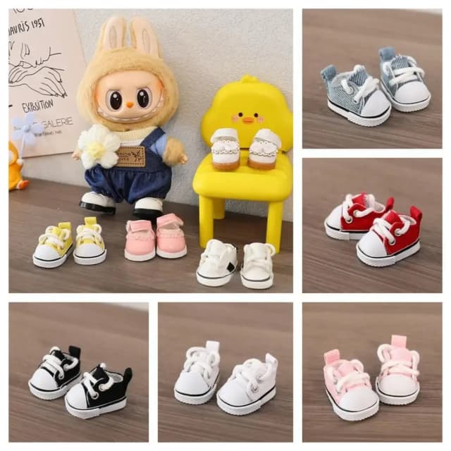 (Solo zapatos) para LABUBU, zapatos de muñecas de algodón de 17cm, juguetes, zapatos deportivos informales, accesorios para muñecas, trajes labubu