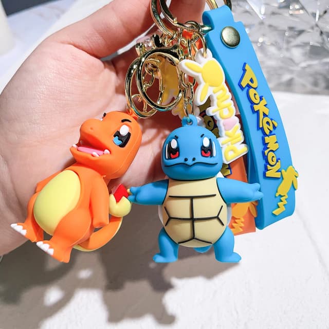 LLavero de Pokémon Pikachu, figura de acción de Anime, juguete Kawaii de dibujos animados, moda Charmander Psyduck, llavero de muñeca, colgante para bolso de coche, regalo para niños