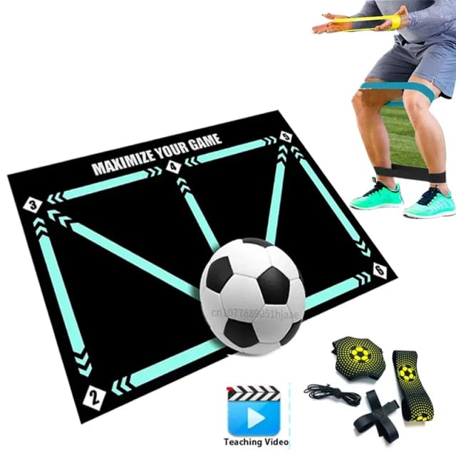 Estera de entrenamiento de fútbol duradera, antideslizante, plegable, para niños y adultos, estera de entrenamiento de fútbol, equipo para interiores y exteriores