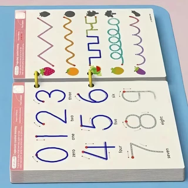 Libro de escritura reutilizable para niños de página 32: cuaderno de práctica borrable para edades de 3 a 6 años |   Bloc de aprendizaje duradero para entrenamiento de escritura a mano