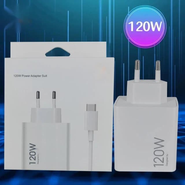 Cargador de 120W con Carga Turbo Rápida, Adaptador de Carga Hiper Rápida con Cable para Redmi Note 11 12 13 Pro Plus Mi 14 13 13T Poco Xiaomi