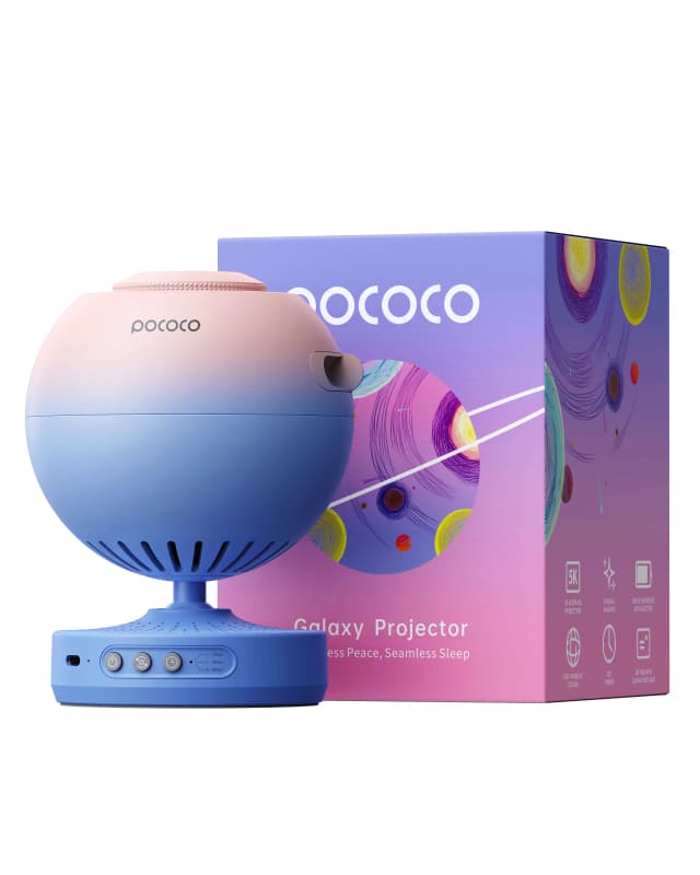 POCOCO Proyector de galaxia Proyector de luz de galaxia Proyector de estrellas Lámpara de luz nocturna con luz suave de alta definición para niños