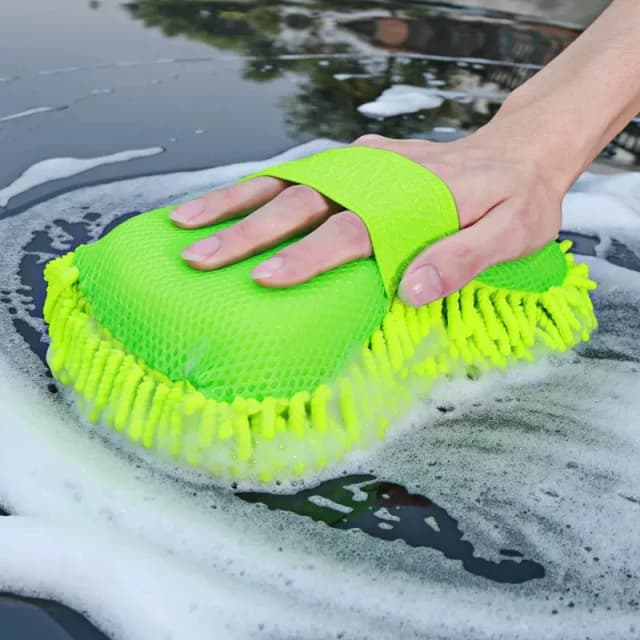Esponja de microfibra para lavadora de coches, cepillos para el cuidado del coche, toalla de lavado, guantes para automóvil, accesorios de estilismo