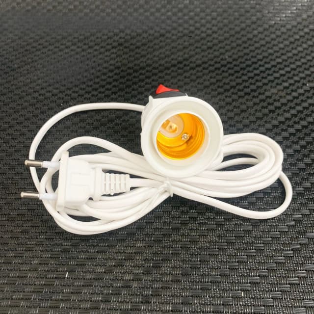 Soporte de luz colgante para plantas de interior E27, portalámparas de jardín con Cable, enchufe europeo con interruptor de encendido/apagado, portalámparas para luz de escritorio