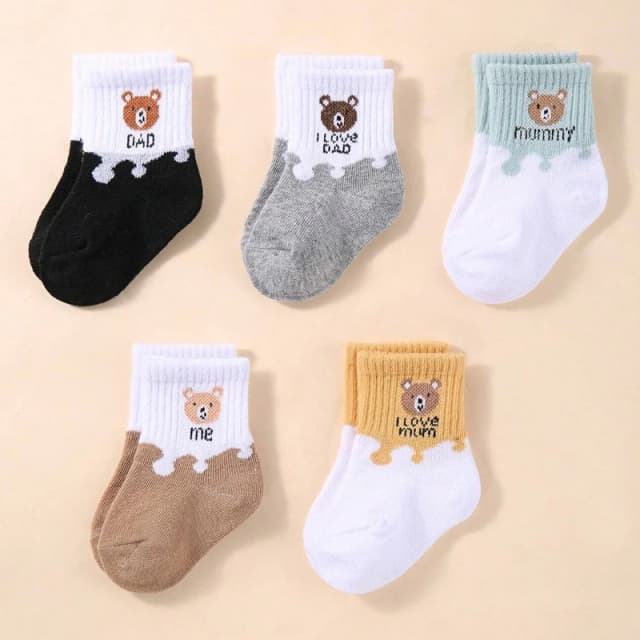 5 pares de calcetines de bebé calcetines tobilleros elásticos de corte bajo calcetines infantiles para recién nacidos niños niñas calcetines de bebé
