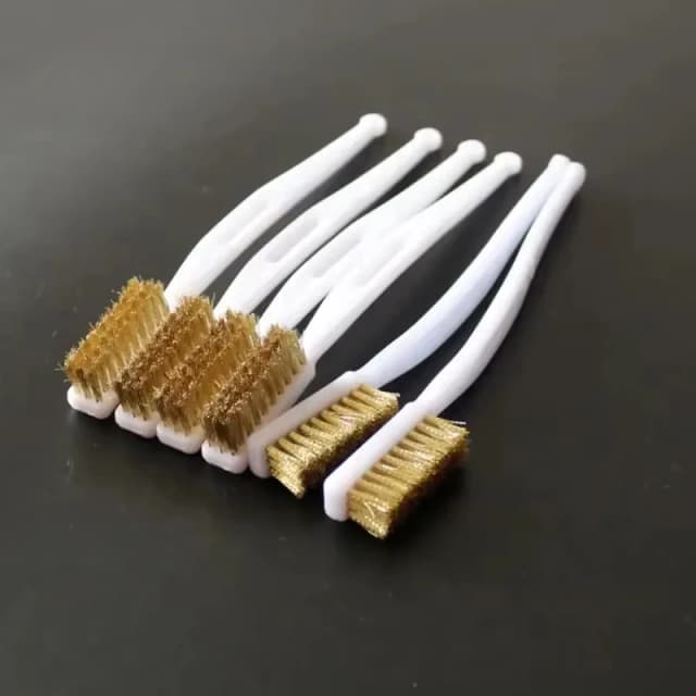 Juego de Mini cepillos de alambre de latón para eliminación de pintura y óxido, herramienta de limpieza de rebabas de pulido de metales Industrial, 1/3/5 Uds.