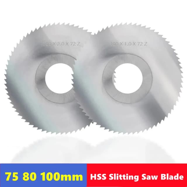 Hoja de sierra de corte y ranurado de 75/80/100mm, disco de corte Circular de acero HSS para máquina cortadora CNC, herramienta de corte de Metal, acero y PVC