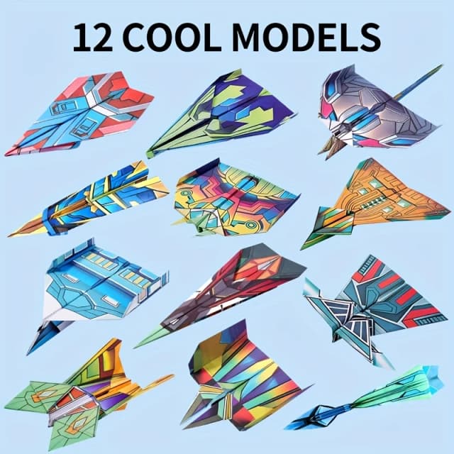 Libro interactivo de avión de papel: guía de vuelo de fácil plegado, adecuado para jóvenes y principiantes, con páginas de práctica de colores