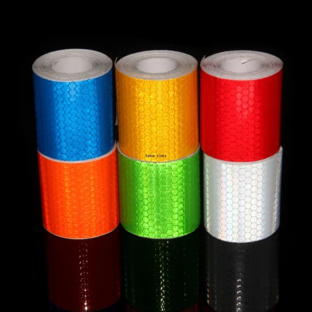 Pegatinas reflectantes para coche de 5cm x 3M, cintas de advertencia impermeables para exteriores, reflectores blancos, rojos y amarillos fluorescentes, tira de seguridad para bicicleta