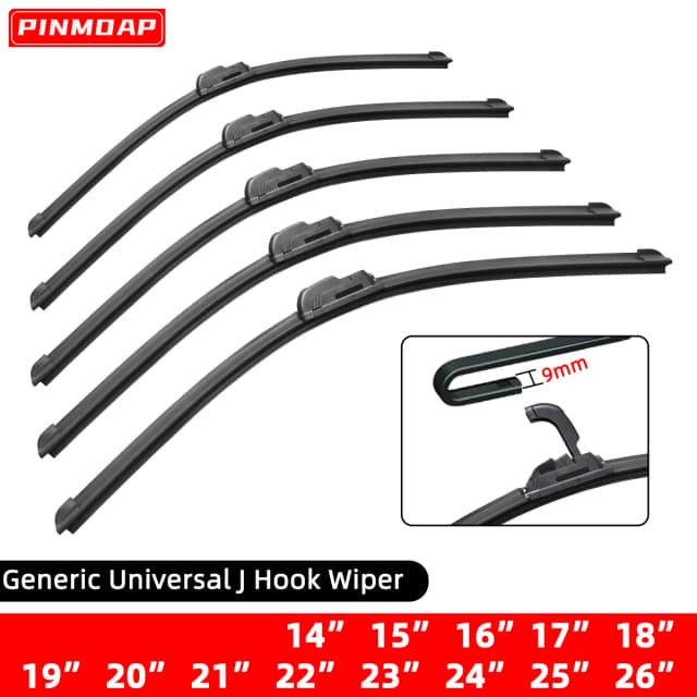 1 gancho de limpiaparabrisas de coche Universal de goma suave sin marco limpiaparabrisas de coche sin soporte 14 "16" 18 "19" 20 "21" 22 "24" 26"