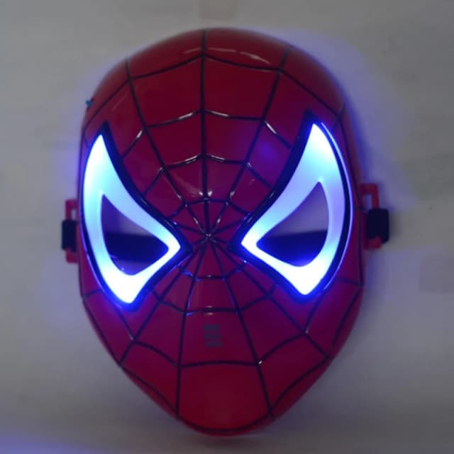 Spider-Man Spiderman Cosplay máscara LED Iron Man Hulk máscara Capitán América disfraz superhéroe Cosplay Halloween Cosplay fiesta Prop