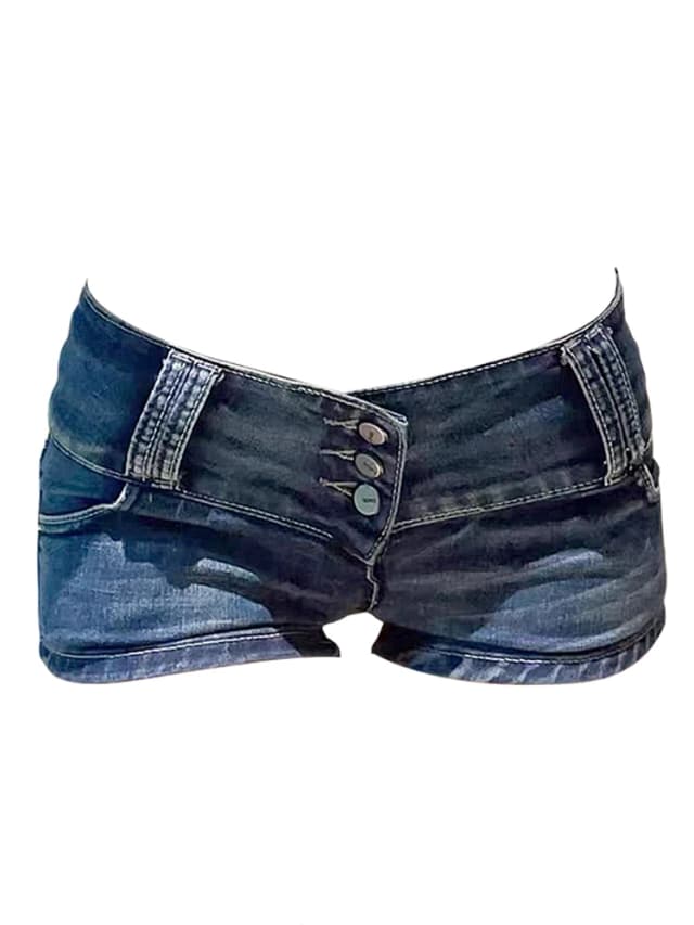Verano Mujer 2000s Grunge Kpop japonés Gyaru pantalones cortos vaqueros de tiro bajo pantalones vaqueros ajustados pantalones calientes Trashy Y2k ropa de calle Harajuku E-girl