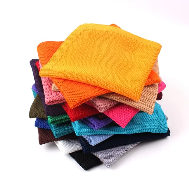Pañuelo cuadrado de punto sólido para hombre, pañuelos de punto, traje informal, toallas para bufandas de fiesta
