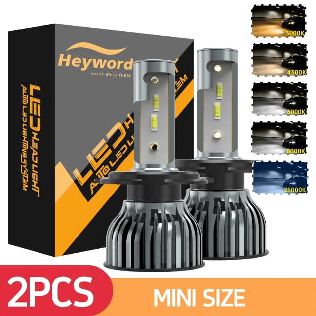 Heyword 22000lm 160W 1860 CSP chip 3000k/4300k/6000k/8000k faro LED para coche h4 h7 h1 faros LED 9005 H7 h9 h11 luz led