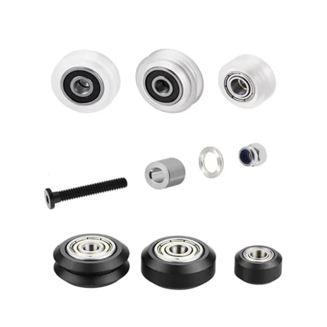 10 set/lote Openbuilds fuerte doble Mini sólido V rueda Kit para rieles lineales con ranura en V impresora 3D CNC grabador cámara Silder