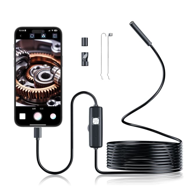 Cámara endoscópica TYPE-C de 7,0 MM IP67 impermeable 6 LED USB ajustable Android cámaras boroscopio de inspección Flexible para teléfono PC