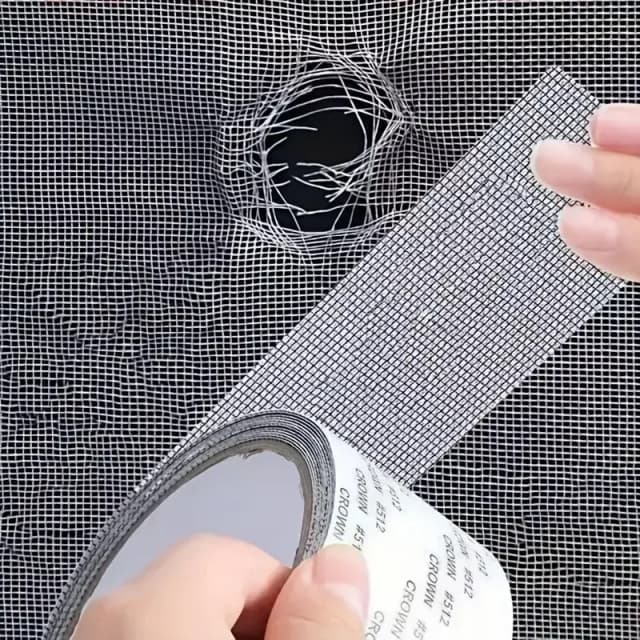 Malla antimosquitos para ventanas, malla antiinsectos, cinta de reparación de ventanas impermeable, parche de malla autoadhesivo fácil de aplicar