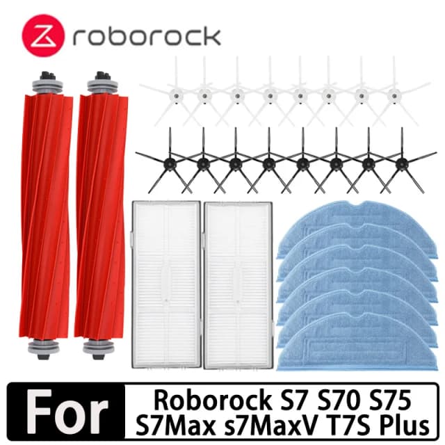 Roborock S7 S70 S75 S7Max S7 maxv ultra T7S Plus S7 pro ultra accesorios cepillo principal filtro Hepa fregonas piezas de Robot aspirador