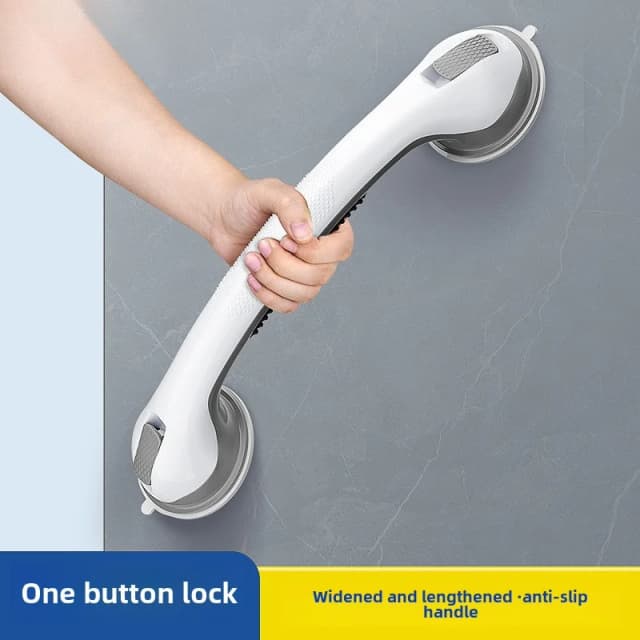 1 barra de sujeción de seguridad para el baño de tamaño grande de 17 pulgadas: No requiere perforación, antideslizante y anticaída, reposapiés y soporte para afeitado de piernas, ancianos
