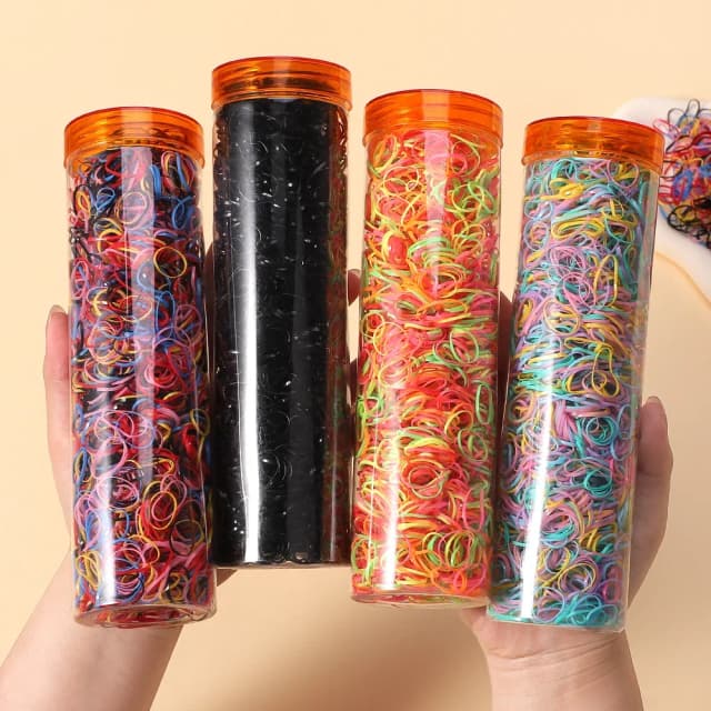 500 Uds. Banda de goma desechable colorida para niñas, bandas elásticas para el cabello, diadema para niños, coleteros, bandas para accesorios para niños