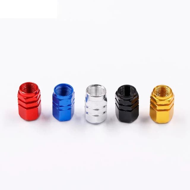 4/10 Uds. Tapas de vástago de válvula de neumático de rueda de coche cubiertas de vástago de llanta de neumático de aluminio Airdust impermeable
