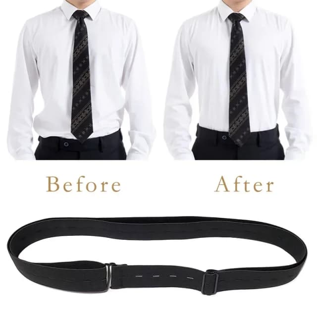 Cinturón de seguridad para camisa de hombre y mujer, 2,5 cm/1 pulgada, mantiene la camisa se doblada en elástico ajustable, antideslizante, soporte para camisa, cinturón de bloqueo