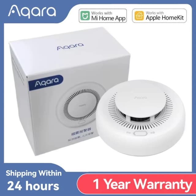 Aqara-Detector de humo ZigBee, Monitor inteligente de alarma contra incendios, alerta de sonido, aplicación remota de seguridad para el hogar, Control para Mi home Homekit