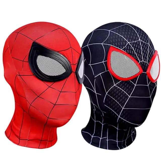 Máscaras de Spider Man, superhéroe Miles Morales, máscara de Cosplay de SpiderMan para adultos, niños y niñas, accesorios de disfraz de Carnaval y Halloween