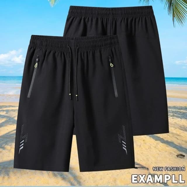 Pantalones cortos deportivos de verano para hombre, ropa deportiva fresca, pantalones cortos para correr, pantalones cortos informales para gimnasio, entrenamiento físico, pantalones cortos para correr, negro y gris