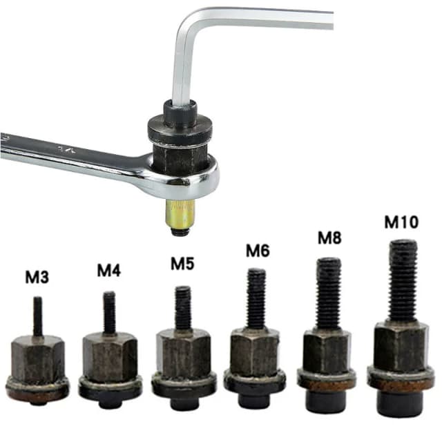 1 Uds tuerca de remache Manual tuercas de cabeza de pistola instalación Simple remachadora Manual accesorio de herramienta para tuercas M3 M4 M5 M6 M8 M10