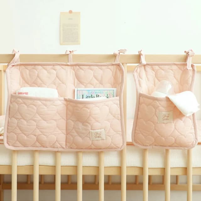 Bolsas de almacenamiento colgantes para cama de bebé, bolsa colgante para cochecito de bebé, bolsa de almacenamiento de pañales portátil, organizador de soporte de bolsillo