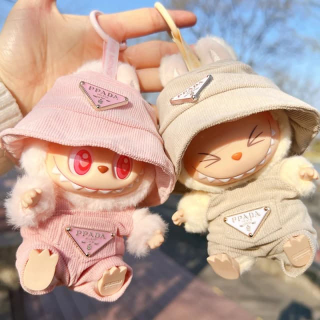 NO Doll, para muñeca Labubu, conjunto de ropa, sombrero, 17cm, ropa, zapatos, muñeca, accesorios DIY, entrenamiento, juegos de fiesta sentados, juguetes, regalos